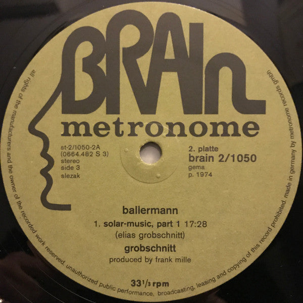 1974 Original German Vinyl LP Record - Grobschnitt's 'Ballermann' in Mint Condition - Krautrock and Progressive Rock Music