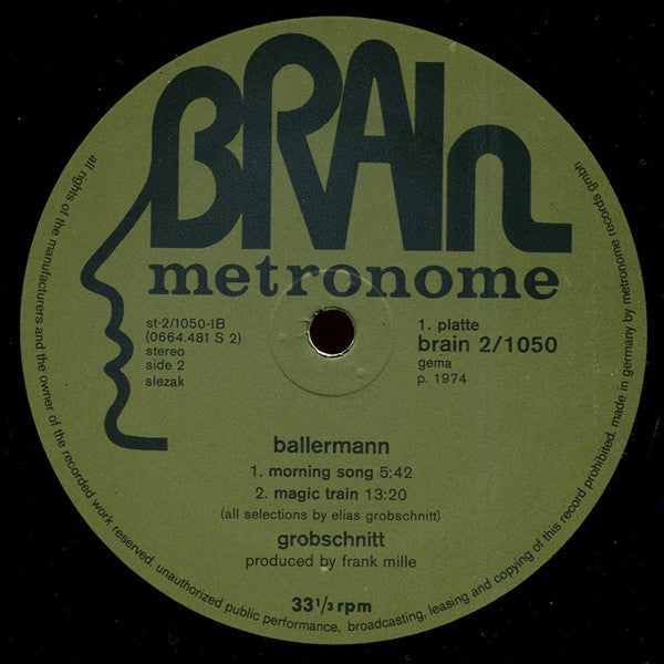 1974 Original German Vinyl LP Record - Grobschnitt's 'Ballermann' in Mint Condition - Krautrock and Progressive Rock Music