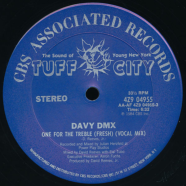 1984 Tuff City USA Vinyl - Davy DMX's Hip Hop Electro 12