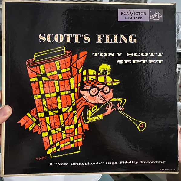 Tony Scott Septet – Scott's Fling - VG LP Record 1955 RCA Victor USA Mono Vinyl - Jazz