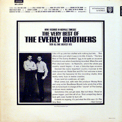 1964 Warner USA Original Gold Vitaphonic Stereo LP - The Best Of Everly Brothers Mint Vinyl