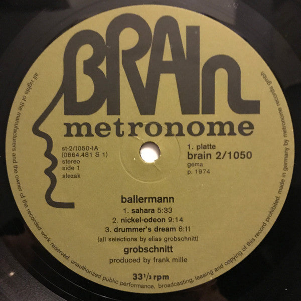 1974 Original German Vinyl LP Record - Grobschnitt's 'Ballermann' in Mint Condition - Krautrock and Progressive Rock Music