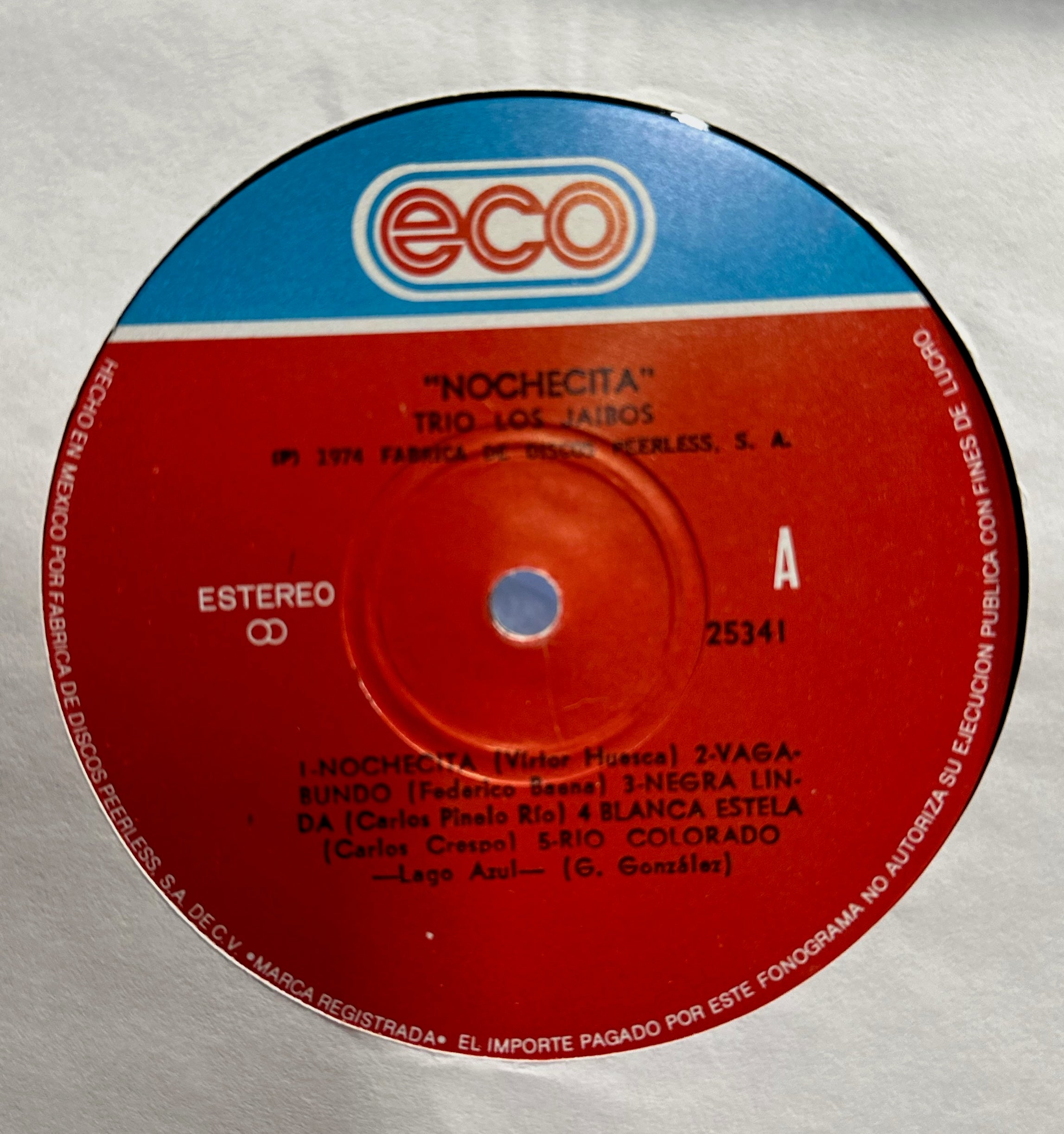 Trío Los Jaibos - Nochecita - Vintage 1965 Mexican Vinyl LP Record in Latin, Bolero, and Corrido Genres