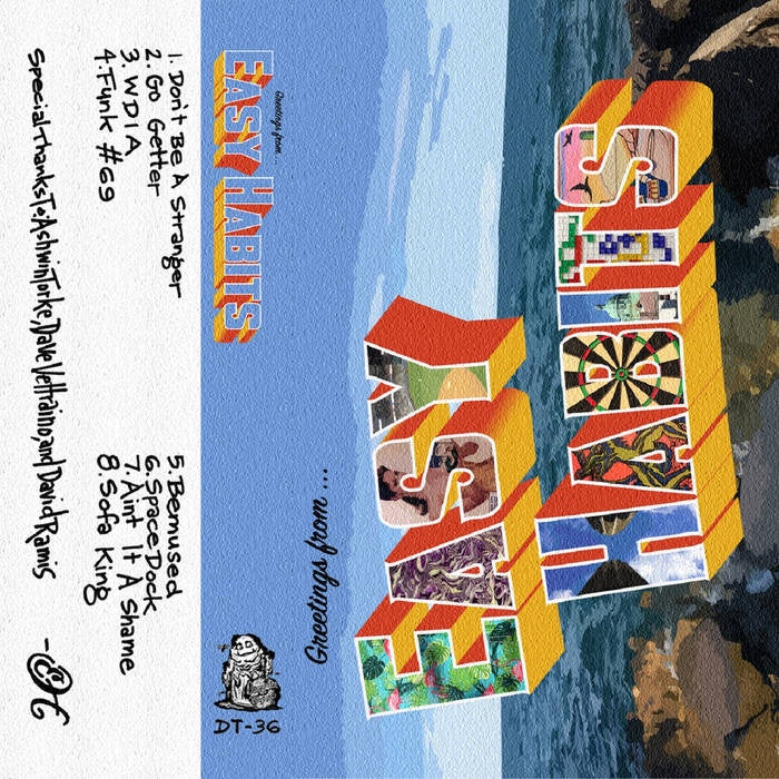 Easy Habits - Garage Rock Cassette Release from Chicago, IL in 2017 - Greetings From... New Dumpster Tapes (Hand - Numbered Limited Edition to 100 Copies) with Digital Download