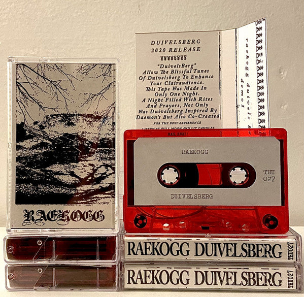 Raekogg - DUIVELSBERG - 2021 New Red Cassette Tape Album from Tape House USA in Dungeon Synth Genre