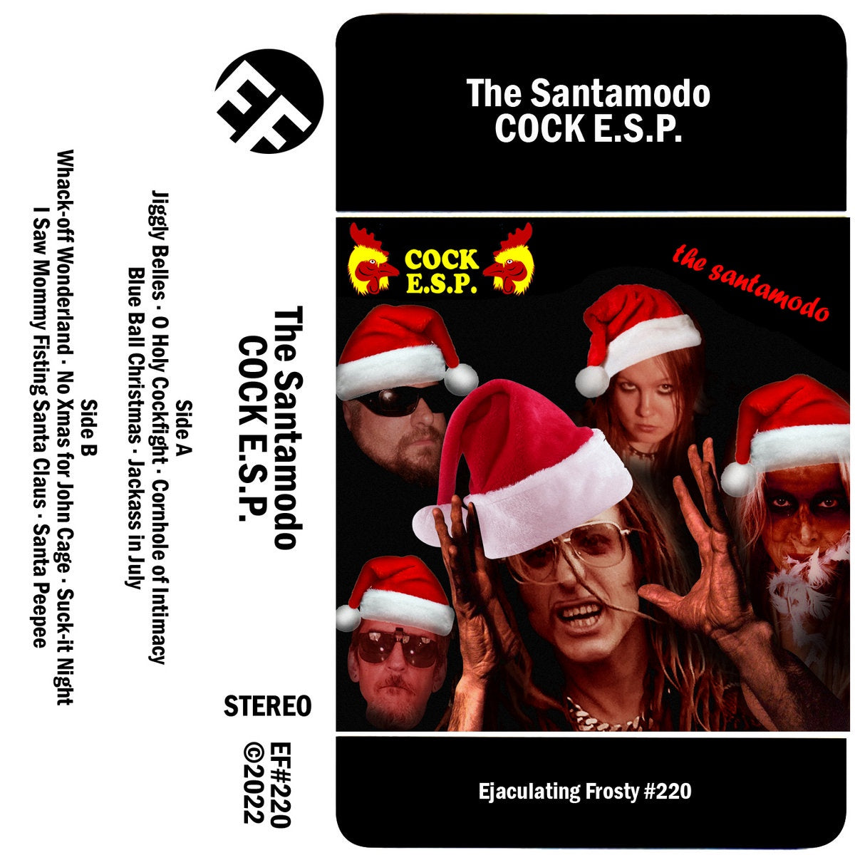 COCK E.S.P. - The Santamodo - Brand - New Experimental Comedy and Harsh Noise Cassette Tapes from E.F. Tapes in 2022