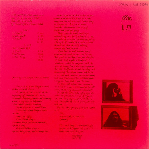 New! - Neu! - Vinyl LP Record (VG+ Condition) from 1972 United Artists UK Original Release - Krautrock and Experimental Music Album
