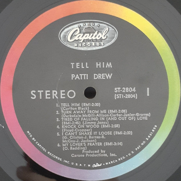 1967 Capitol USA Stereo Vinyl LP - Patti Drew's Soulful 'Tell Him'