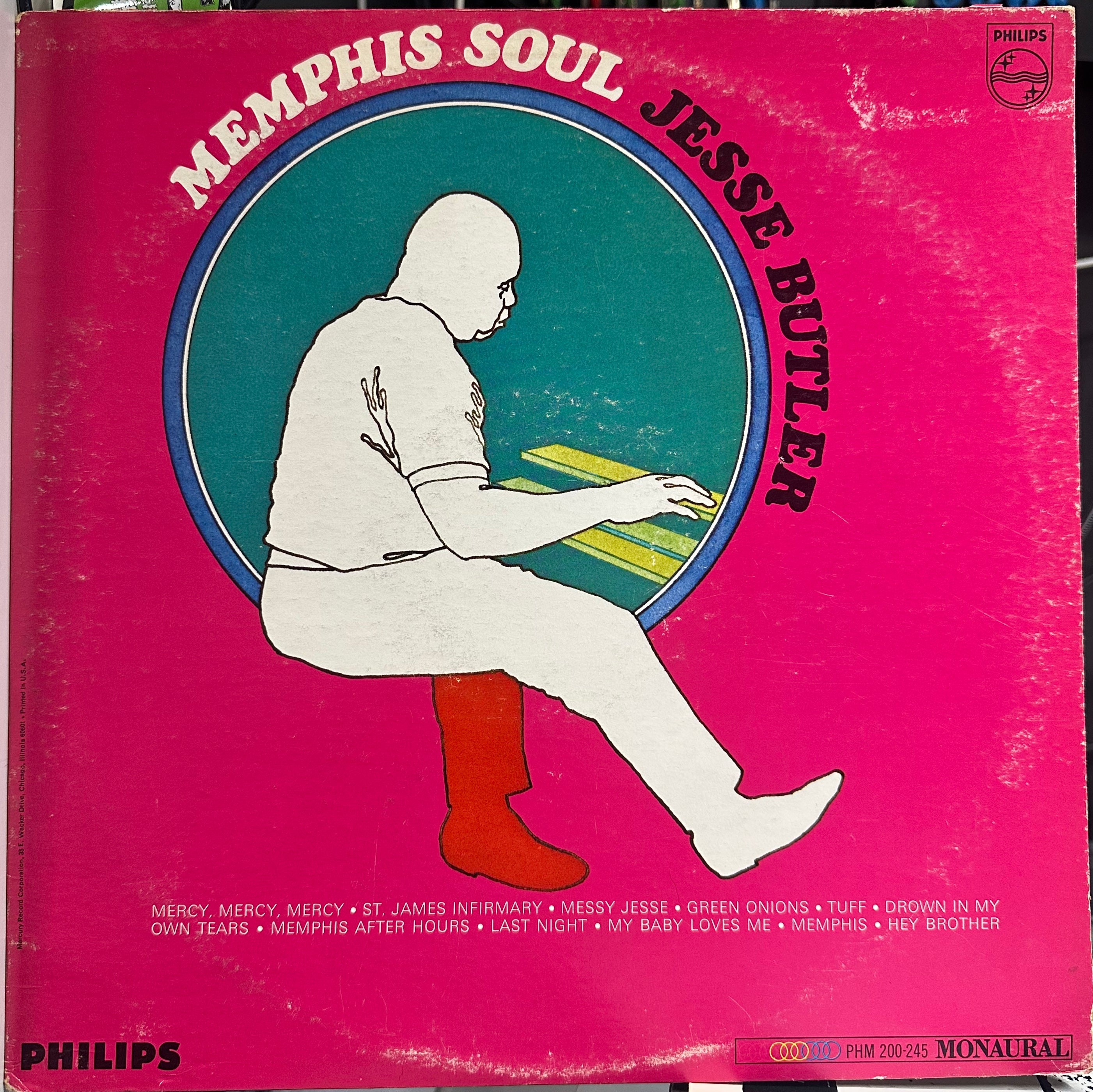 Jesse Butler's Classic Memphis Soul - A VG+ Grade 1967 Philips USA Promotional Label Vinyl LP Record in Jazz and Soul - Jazz Genre
