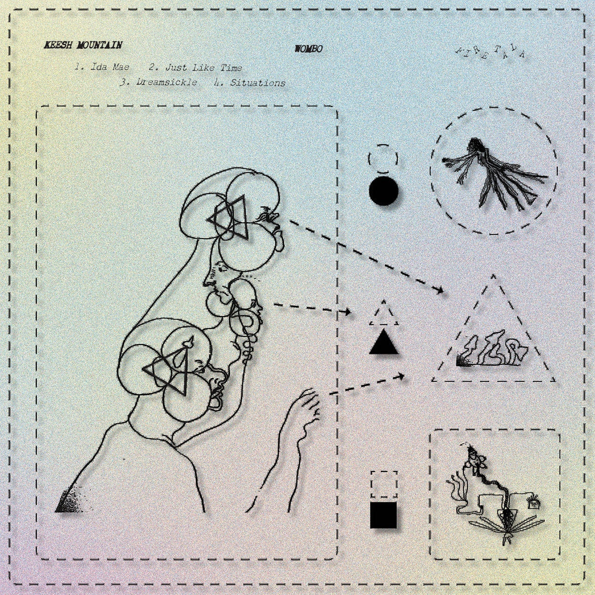 Wombo - Keesh Mountain 2021 New Pink Fire Talk Cassette Tape in Post Punk and Psychedelic Music Genre