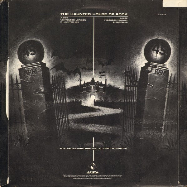 1983 US Hip Hop Electro 12" Vinyl - Whodini's The Haunted House Of Rock