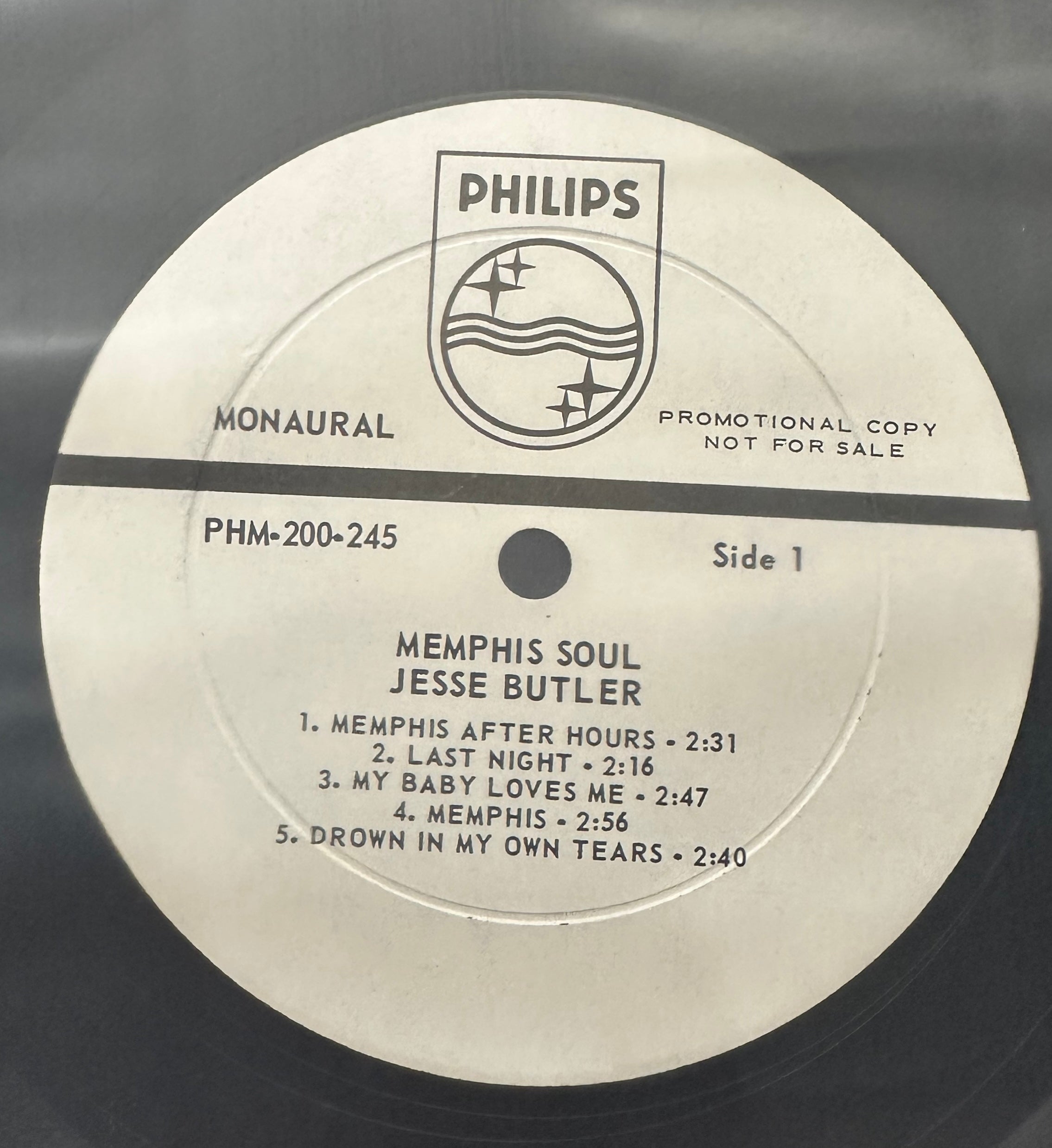 Jesse Butler's Classic Memphis Soul - A VG+ Grade 1967 Philips USA Promotional Label Vinyl LP Record in Jazz and Soul - Jazz Genre