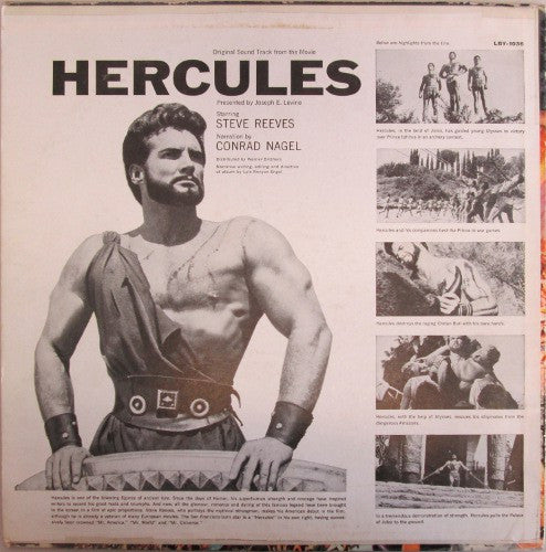 1958 RCA USA Vinyl LP - Enzo Masetti's Hercules Movie Soundtrack (VG+ Record, VG- Cover)