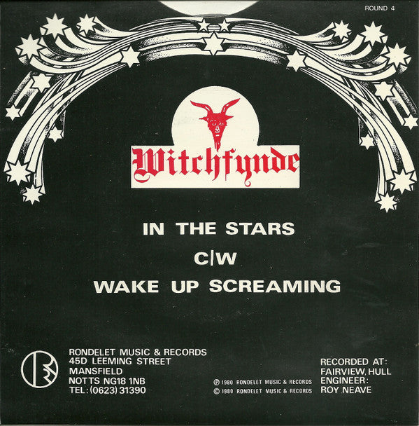 1980 Witchfynde - In The Stars Mint Condition 7 - Inch Single Vinyl Record from Rondelet UK in Rock and Heavy Metal Music Category