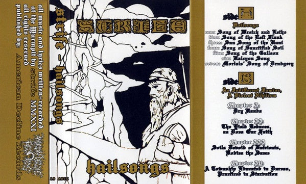 Strife - Hailsongs: 2021 New Limited Edition Cassette Tape from American Decline Records in Chicago, USA - A Blend of Black Metal and Lo - Fi Rock