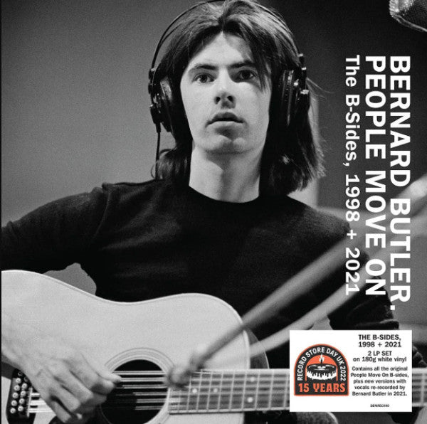 Bernard Butler - People Move On - The B-Sides, Compilation of 1998 and 2021 Hits - Mint Condition 2 LP Vinyl Record Exclusive for Record Store Day 2022 by Demon Records in the UK, 180 Gram White Indie Rock and Britpop Vinyl