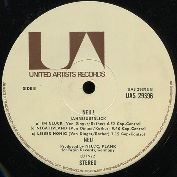 New! - Neu! - Vinyl LP Record (VG+ Condition) from 1972 United Artists UK Original Release - Krautrock and Experimental Music Album