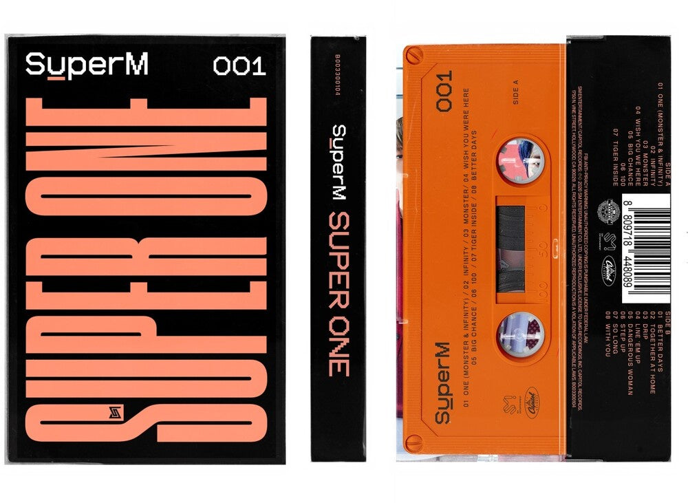 SuperM's Latest 2020 Cassette Album - Super One, K - Pop / Hip Hop / Pop Music from S.M. Entertainment USA with Orange Tape