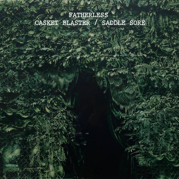 2019 New Fatherless - Casket Blaster and Saddle Sore Chicago Hardcore Cassette Tape in Weed - Colored Design