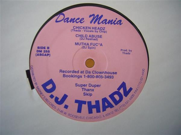 1998 DJ Chip & DJ Thadz 12" Vinyl Record - Chicago Ghetto House Dance