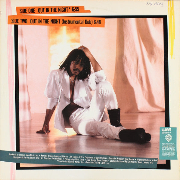 1983 Warner WEA USA Vinyl 12 - Inch Single Record in VG+ Condition: Serge Ponsar's Electro / Boogie / Disco Masterpiece - Out In The Night