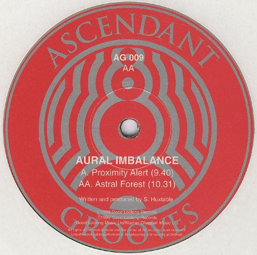 Aural Imbalance - Proximity Alert / Astral Forest - 1999 Ascendant Grooves UK 12-Inch Vinyl Single Record in Drum and Bass Genre